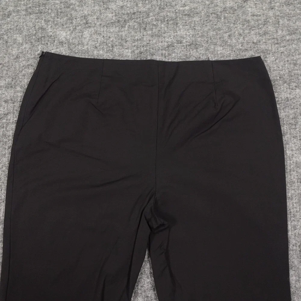 Lafayette 148 Stanton Pants Womens 16 Black Slim Tapered Stretch Cotton‎